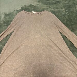 Easel Cream Long Sleeve Boxy Tunic